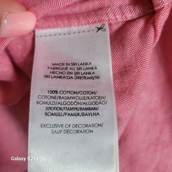 Ralph Lauren Chambray Oxford pink short sleeve shirt button front mens size 3X B - Picture 6 of 7